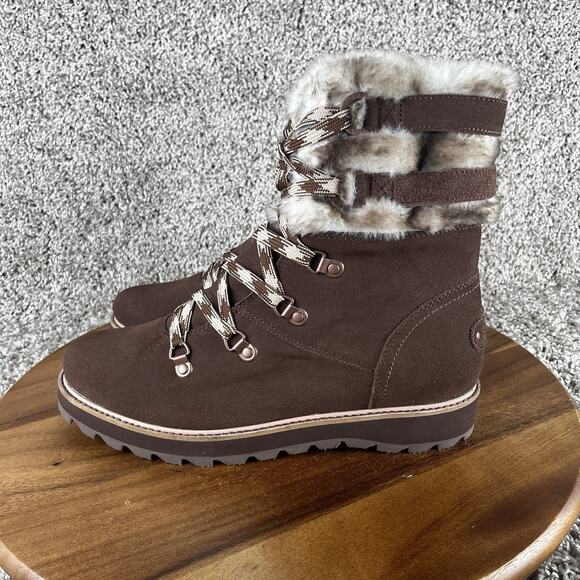 Roxy Alpine Collection BRANDI IIl Suede Faux Fur Snow Women Size 12 Boots Brown - Picture 5 of 11